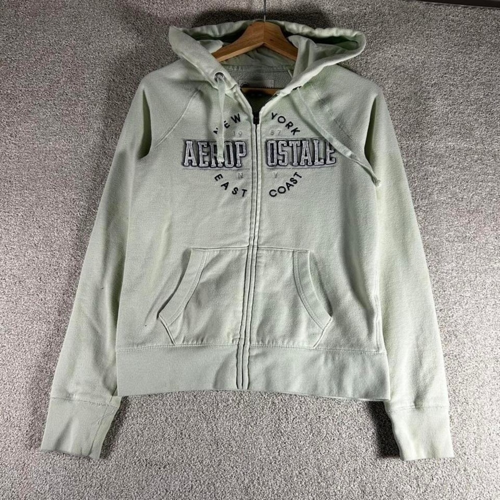 Y2K women's Aeropostale mint green zip up hoodie